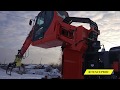 Работа подъемной кабины лесопогрузчика на базе экскаватора DOOSAN DX225LCA