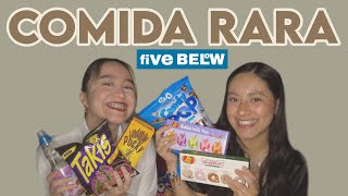 PROBANDO COMIDA RARA DEL FIVE BELOW | Karen Flowwers