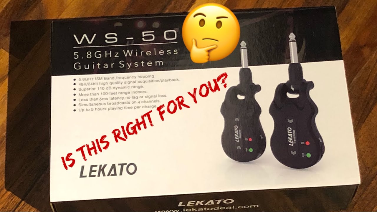 LEKATO Wireless Guitar System 5.8GHz Guitar Wireless Transmitter
