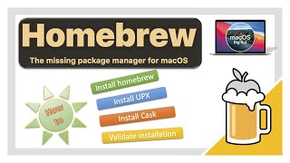 How to install homebrew, UPX, and CASK on macOS?