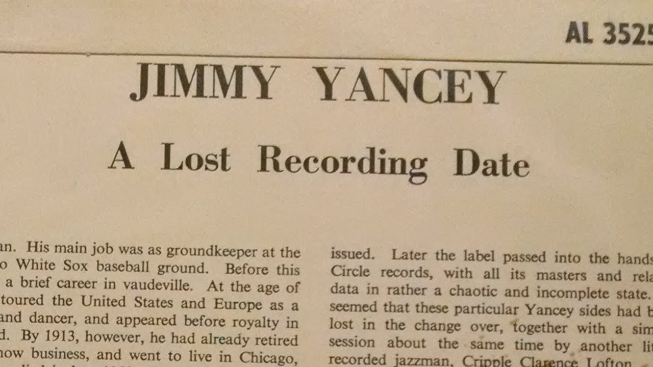 Watch Jimmy Yancey - Two O'Clock Blues & Lean Bacon on YouTube Watch Jimmy Yancey - Two O'Clock Blues & Lean Bacon on YouTube