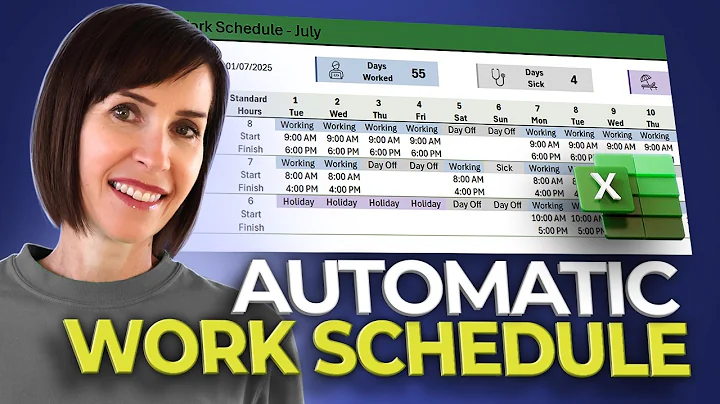 Create a Self-Updating Work Schedule in Excel (+ Free Template)