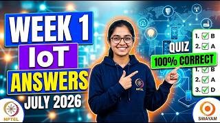 NPTEL Introduction To Internet Of Things Week 1 Assignment Answers 2026 | July SWAYAM Get 100% Marks