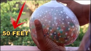 Orbeez Balloon || Dropping Orbeez Balloon from 50 feet Height Amazing Experiment