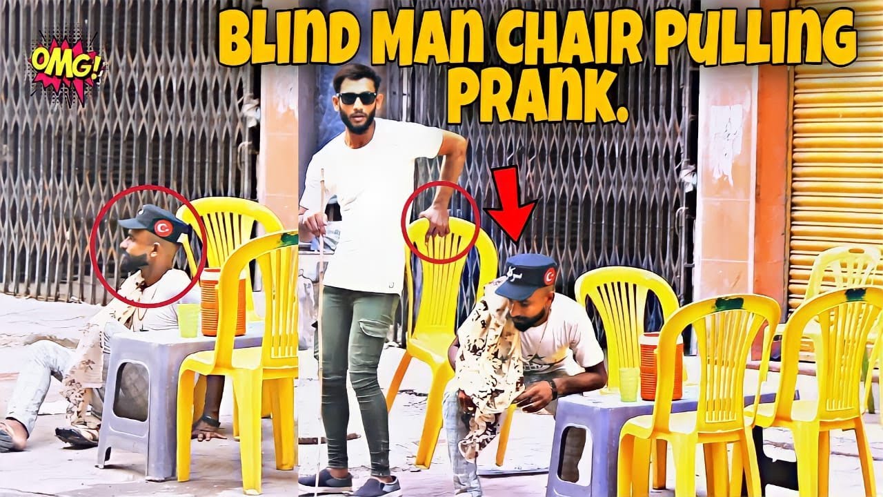 Blind Man Chair Pulling Prank Prank In Pakistan Unlimited Pranks