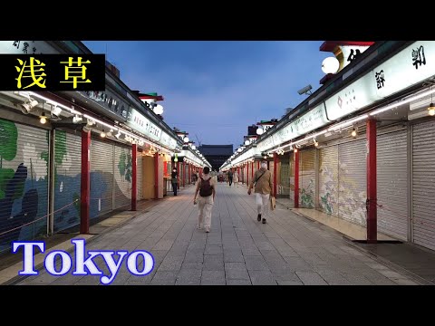 浅草 Walking Tokyo Evening✨4K Asakusa Japan🎧HQ 3D Audio 雷門・仲見世・浅草寺 etc.（東京都・台東区）駅前散歩