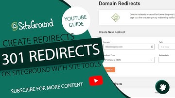 Create Redirects (301 or 302) in SiteGround using Site Tools