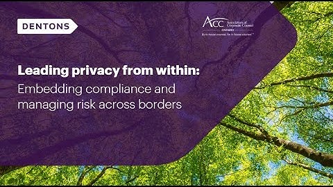 Leading privacy from within: Embedding compliance and managing risk across borders