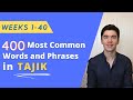 400 most common words and phrases in tajik