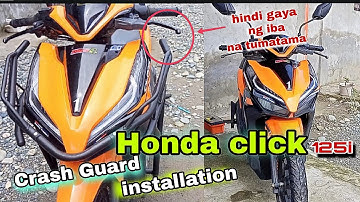 Crash Guard installation Honda Click 125i V2 DIY tagalog
