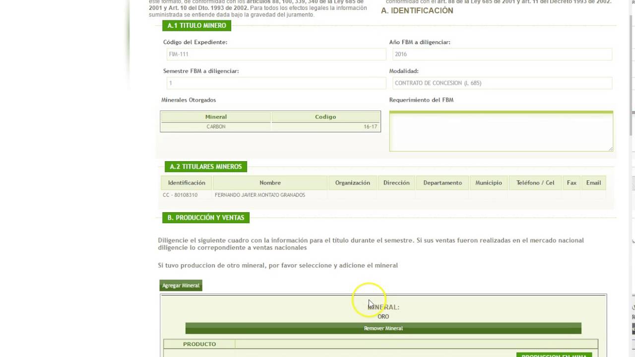 formato basico minero semestral diligenciar y refrendar formato basico