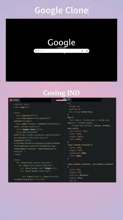 Google Clone with html and css #html #css - YouTube
