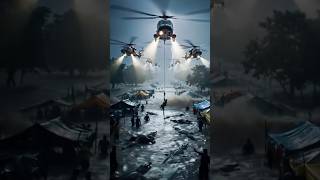Helicopter Rescue Amid the Storm #trending #shorts #flood #viralvideo