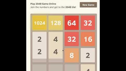 2048 Game Fast Playthrough (No Sound) - Just a show of strategy