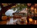 Cozy Positano Summer Rain ☕ Italian Coastal Café Ambience