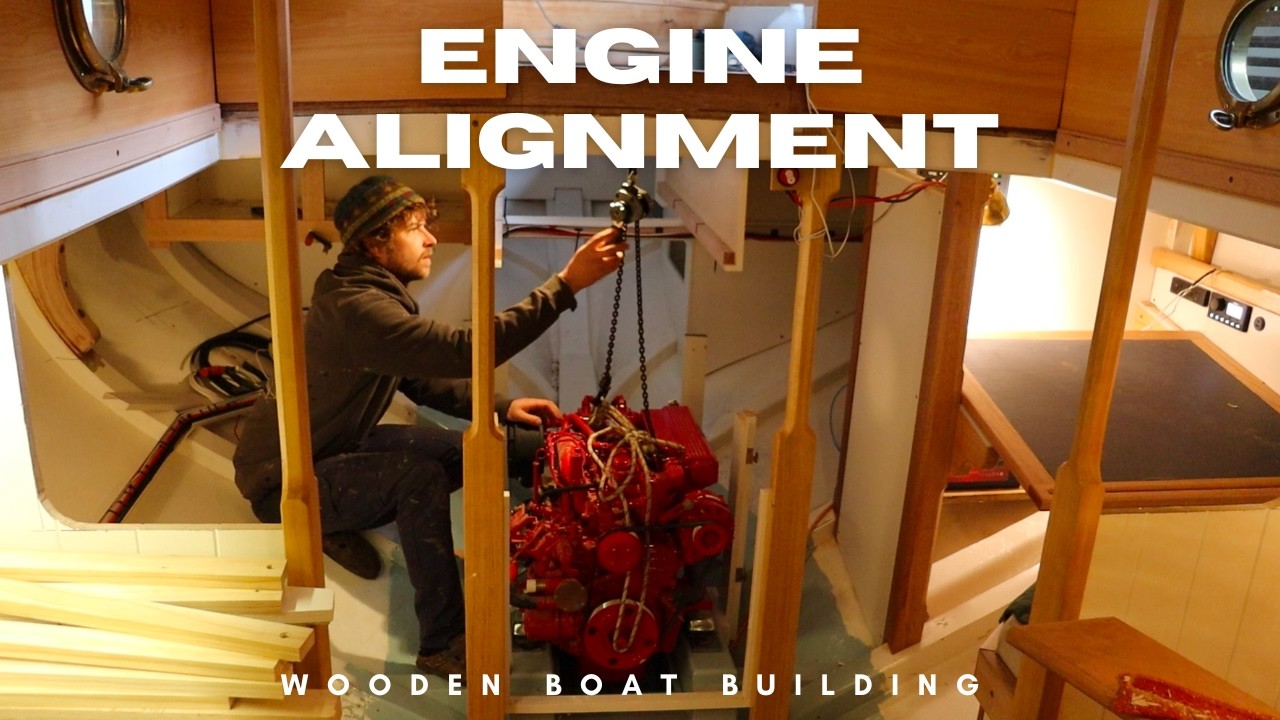 Boat Motor Alignment Installing and Aligning a Marine Diesel Engine, Propeller Shaft ...