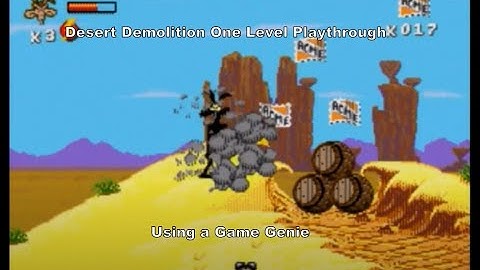 Desert Demolition One Level Playthrough using the Megadrive