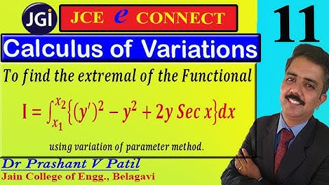 Extremal of the Functional || ∫{(𝒚′ )^𝟐−𝒚^𝟐+𝟐𝒚 𝑺𝒆𝒄 𝒙}𝒅𝒙 || Calculus of Variations||Dr Prashant Patil