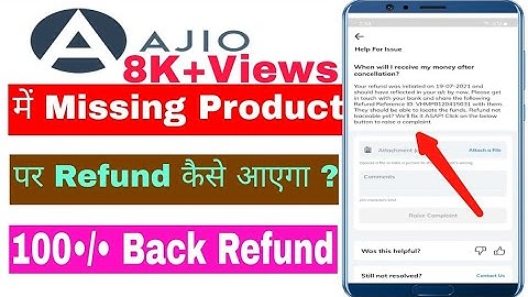 How To Receive Missing Product Refund In Ajio | Ajio Missing Product Refund |Missing Product Refund