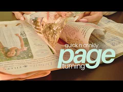 Page Turning ASMR Speedrun - A quick paced page turn through crinkly pages!