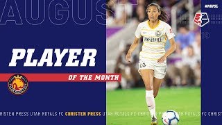 Celebrity Christen Press, Utah Royals FC | August #NWSL Player of the Month Wealth