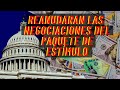 reanudaran las negociaciones de en segundo paquete de estimulo