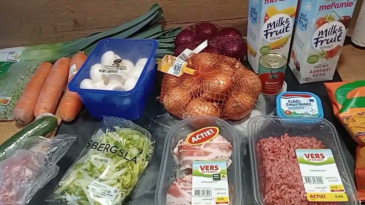 Boodschappen shoplog en menu week 9/2026. Wat een hondenweer is het vandaag.