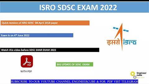 ISRO SDSC PREVIOUS YEAR QUESTION I QUICK REVISION OF SDSC PAPER I SDSC PAPER WITH SOLUTION