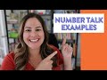 Number Talks in Kindergarten, First, and Second Grade Students // different math talk examples!