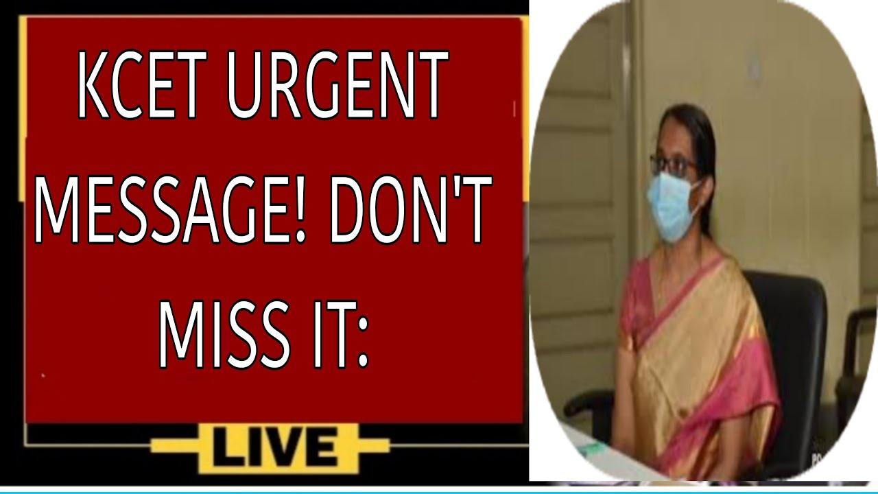 KCET LATEST UPDATE TODAYURGENT MESSAGE FOR ALL STUDENTSstudents solution YouTube