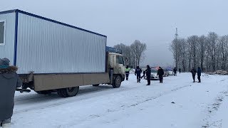 Противники МСЗ под Казанью привезли вагончик.Задержание полицией / LIVE 30.12.19