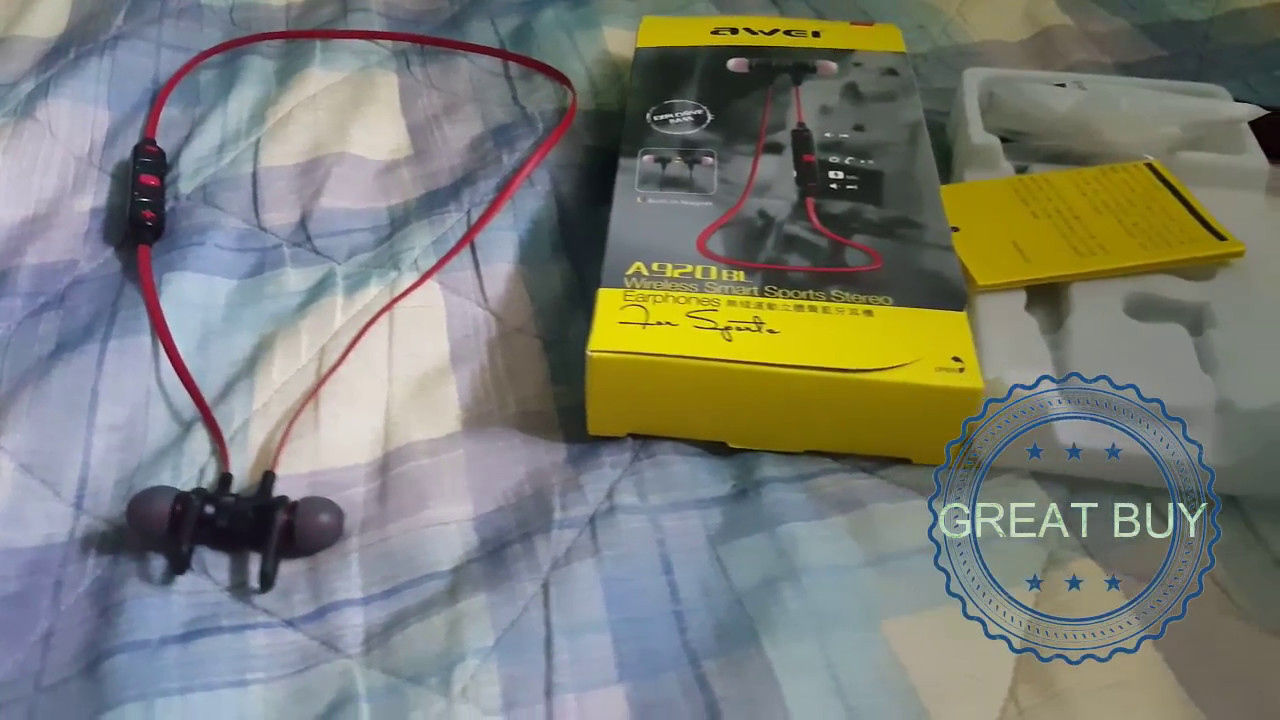 LAZADA UNBOX! Cheapest deal- Awei A920 BL Magnetic Bluetooth Earphone