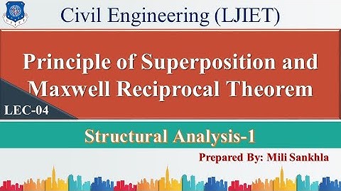 Lec-04_ Principle of Superposition and Maxwell reciprocal Theorem|Structural Analysis -i|Civil Engg