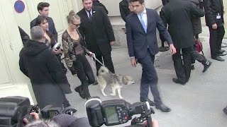 Model Cara Delevingne Takes Her Dog At The Chanel Haute Couture Fashion Show