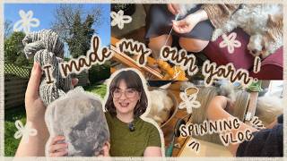 I learned to spin yarn from raw wool... here's how it went! | my handspun yarn journey so far 🧶