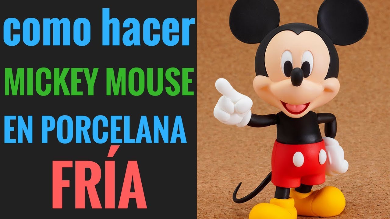 IDEAS COMO HACER A MICKEY MOUSE EN PORCELANA FRÍA PASO A PASO PARTE 2 DE 4