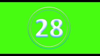 CountDown 28s - (Greenscreen, Sound Effect, No Copy Right)