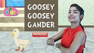 Goosey Goosey Gander - Action Rhyme | Animated Poem For Kids | Anikidz