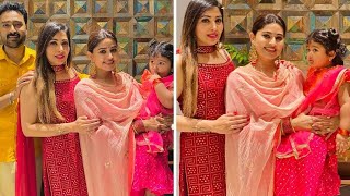 Actress Sneha Celebration with Daughter Adhyandha and Renuka Praveen |Actress sneha daughter
