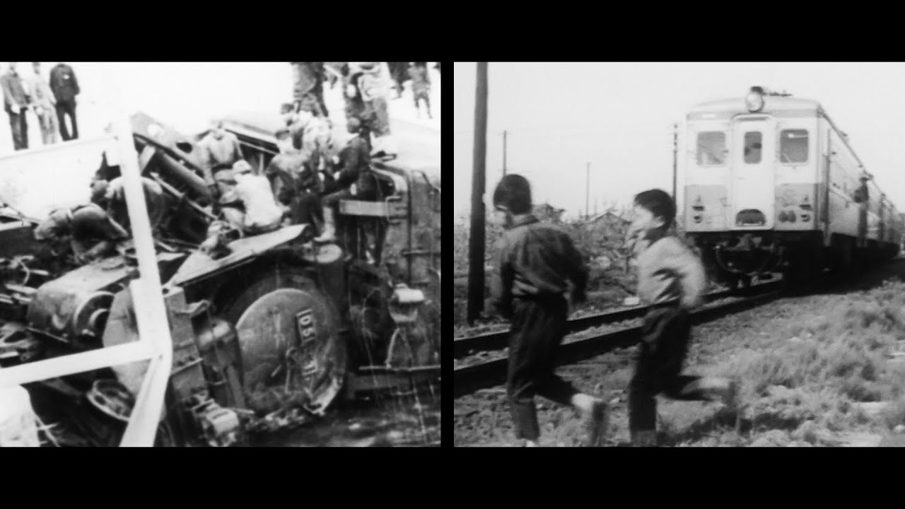 Поезд сошёл с рельсов из-за ребёнка, игравшего на рельсах! (Япония, 1966)