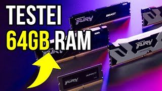 INSANO! Coloquei 64GB da RAM no meu PC! Vale a pena?