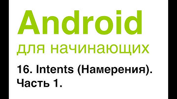 Android для начинающих. Урок 16: Intents (Намерения). Часть 1.