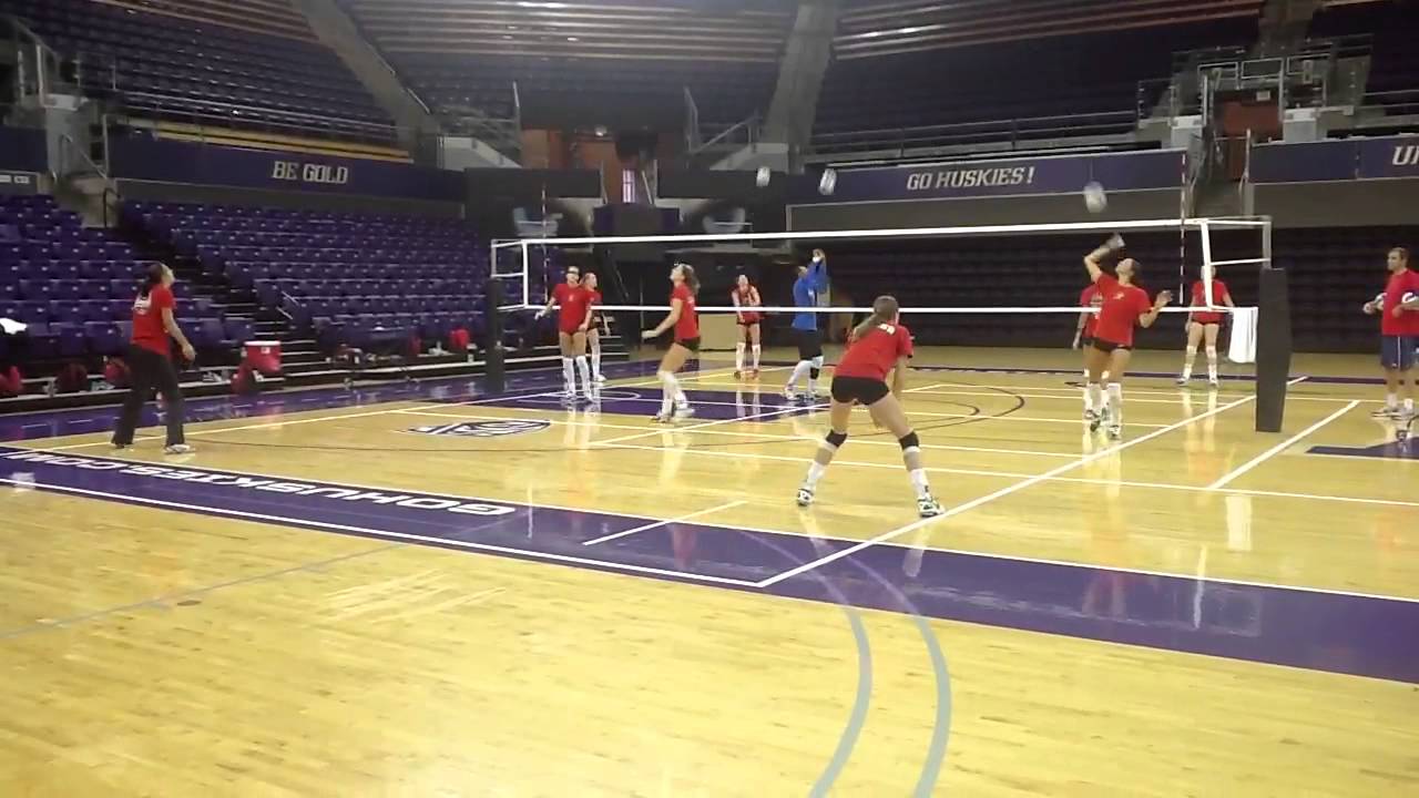 High ball setting warm up drill 2 Women's National Team YouTube