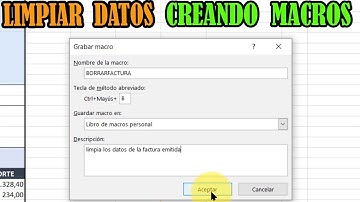 LIMPIAR CELDAS creando MACROS (Factura Automática)
