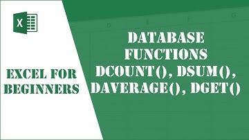 Excel Tutorial 63 - Database Functions (DCOUNT, DSUM, DAVERAGE, DGET)