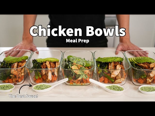 Easy Chicken Meal Prep Bowls: 5 Ways - Smile Sandwich