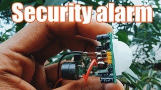 How to  make motion sensor alarm /সিকিউরিটি  এর্লাম তৈরী করুন ঘরে বসেই