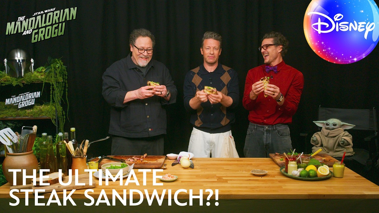 Pedro Pascal, Jon Favreau & Grogu Cook with Jamie Oliver