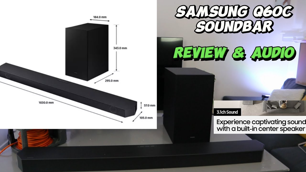 SAMSUNG HW-Q60C Soundbar w/Dolby Audio, Q-Symphony, Adaptive