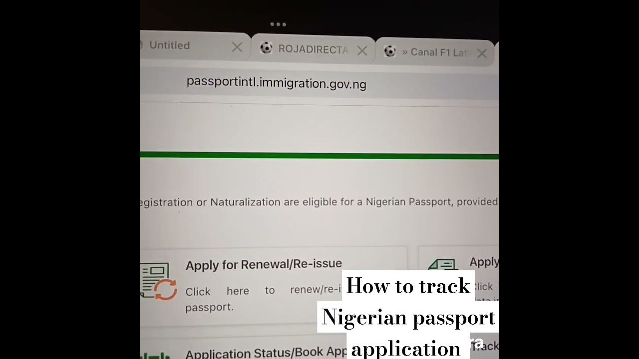 How to track your Nigerian passport application.  